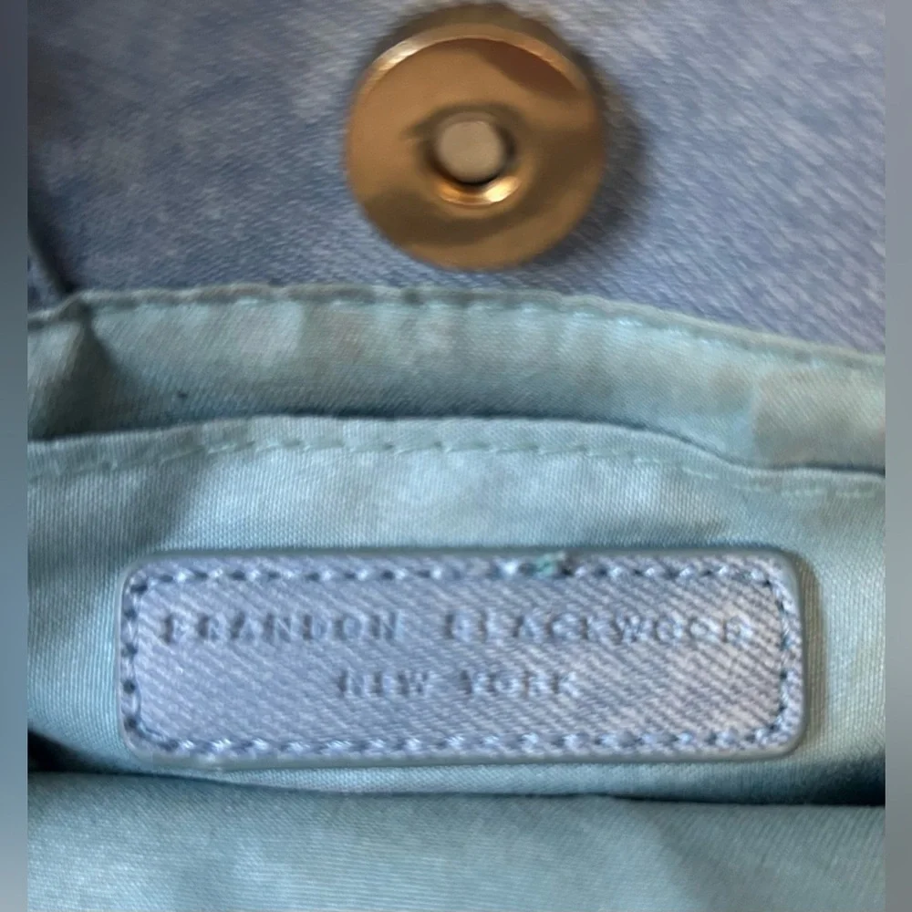 BRANDON BLACKWOOD EST END SYSTEMIC RACISM DENIM CANVIS MINI TOTE. RARE FIND. - Picture 8 of 8